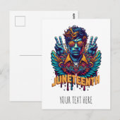 Leuke Juneteenth Black History Month Engel Vrijhei Briefkaart (Voorkant / Achterkant)