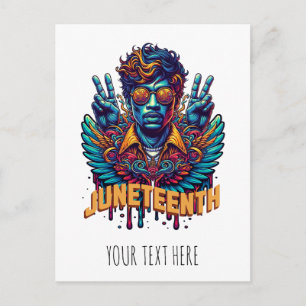 Leuke Juneteenth Black History Month Engel Vrijhei Briefkaart