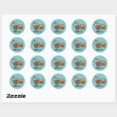 Leuke Junk Food burger en frisdrank Ronde Sticker (Vel)