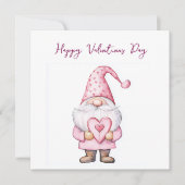 leuke kaart met een cartoon roze kabouter verliefd (Voorkant)
