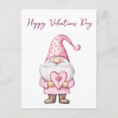 leuke kaart met een cartoon roze kabouter verliefd (Voorkant)