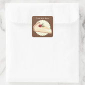 Leuke kaascake liefhebbers Voeg tekst toe Vierkante Sticker (Tas)