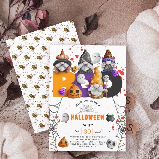 Leuke kabouters BOO Halloween Kaart