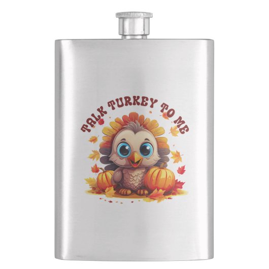 Leuke kalkoen en herfstgebladerte flacon (Voorkant)