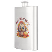 Leuke kalkoen en herfstgebladerte flacon (Links)