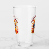 Leuke kalkoen en herfstgebladerte glas (Links)