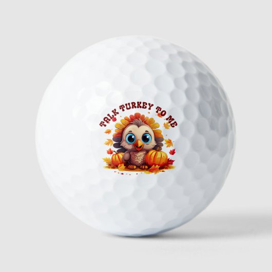 Leuke kalkoen en herfstgebladerte golfballen (Voorkant)