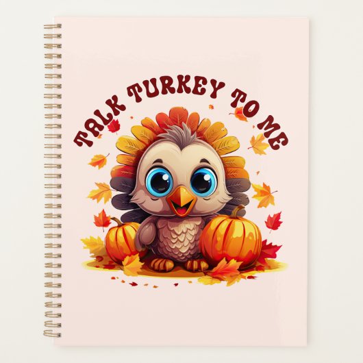 Leuke kalkoen en herfstgebladerte planner (Voorkant)