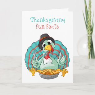 Leuke kalkoen & interessante weetjes over Thanksgi Kaart