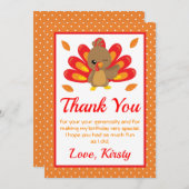 Leuke kalkoen Thanksgiving verjaardag Bedankkaart (Voorkant / Achterkant)