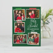 Leuke kalligrafie Feliz Navidad Craft Tape Groen Feestdagenkaart (Staand voorkant)