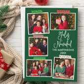 Leuke kalligrafie Feliz Navidad Craft Tape Groen Feestdagenkaart