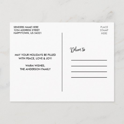 Leuke kalligrafie Gelukkig Nieuwjaar Craft Tape Gr Briefkaart (Achterkant)