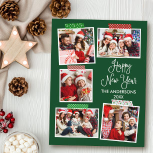 Leuke kalligrafie Gelukkig Nieuwjaar Craft Tape Gr Briefkaart