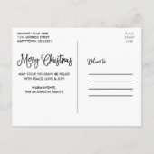 Leuke kalligrafie Holly Jolly Christmas Gnomes Gre Briefkaart (Achterkant)