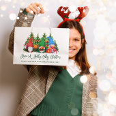 Leuke kalligrafie Holly Jolly Christmas Gnomes Groot Cadeauzakje