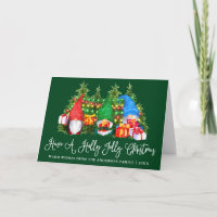Leuke kalligrafie Holly Jolly Christmas Gnomes Vou
