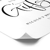 Leuke kalligrafie Vrijgezellenfeest Kaarten en ges Poster (Hoek)