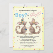 Leuke kangoeroe Geslacht onthullen Baby shower uit Kaart (Voorkant)