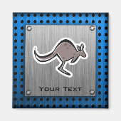 Leuke Kangoeroe; Metal-look Magneet (Voorkant)