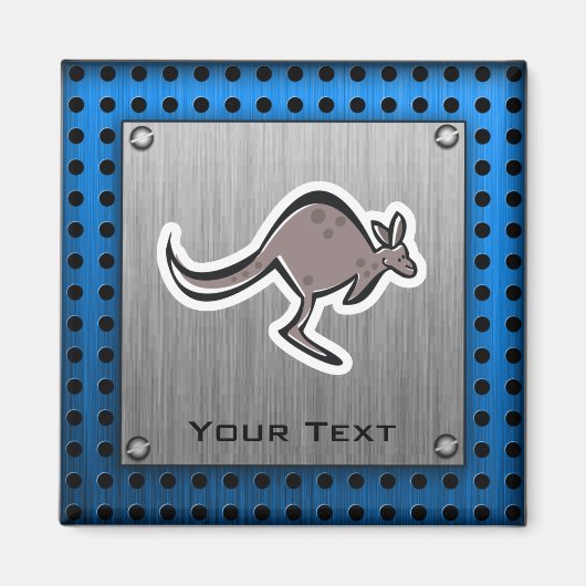 Leuke Kangoeroe; Metal-look Magneet (Voorkant)
