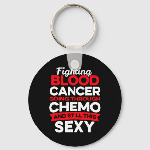 Leuke kankerbestrijder bloedkanker patiënt chemo d sleutelhanger