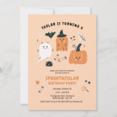 Leuke karakters Halloween verjaardagsfeestje Kaart (Voorkant)