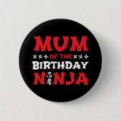Leuke Karate Party Kinder Mum van de Verjaardag Ni Ronde Button 5,7 Cm (Voorkant)