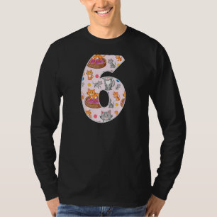 Leuke kat 6e verjaardag katten huisdier eigenaar G T-shirt
