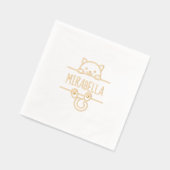 Leuke kat aangepaste naam folie servetten (Links)