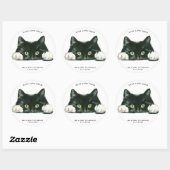 Leuke kat adres envelop sticker label (Vel)