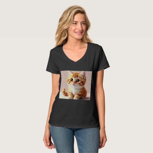 Leuke kat afbeeldingen t-shirt (Voorkant volledig)