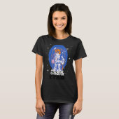 Leuke kat Astronaut Sticker T-shirt (Voorkant volledig)