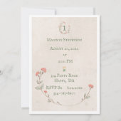 Leuke Kat Bloemen Meisje 1e Verjaardag Kaart (Achterkant)