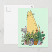 Leuke kat bloemist Briefkaart (Voorkant / Achterkant)