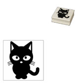Leuke Kat cartoon grote ogen Rubberstempel (Gestempeld)