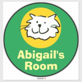 Leuke Kat Cartoon Sticker voor Kinderslaapkamer