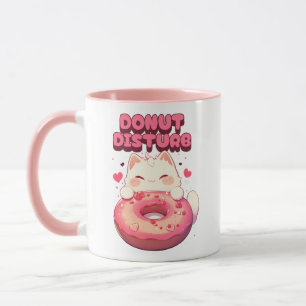 Leuke kat donut mok
