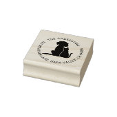 Leuke Kat en Hond - Familienaam en Retouradres Rubberstempel (Stempel)