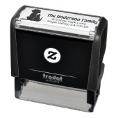 Leuke Kat en Hond - Familienaam en Retouradres Zelfinktende Stempel (Product)