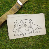 Leuke kat en hond illustratie visitekaartje