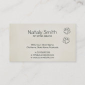 Leuke kat en hond illustratie visitekaartje (Achterkant)