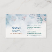 Leuke kat en hond illustratie visitekaartje (Achterkant)