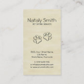 Leuke Kat en Hond Waterverf Illustratie Visitekaartje (Achterkant)