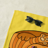 Leuke Kat Familie aangepaste naam & kleur strand h Strandlaken (In situ)