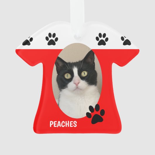 Leuke kat foto kerst ornament (achterkant)