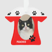 Leuke kat foto kerst ornament (voorkant)