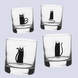 Leuke kat gepersonaliseerd uniek whisky glas