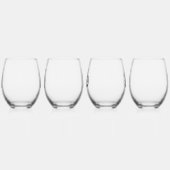 Leuke kat gepersonaliseerd uniek wijnglas zonder voet (Links)