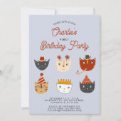 Leuke kat Gepersonaliseerde 1e Verjaardagsfeestuit Kaart (Voorkant)